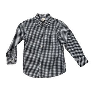 Crewcuts boys button down shirt in white and navy. Size 4/5